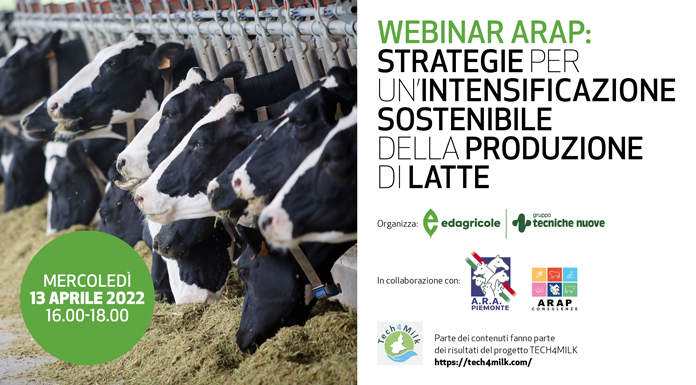 Webinar ARAP: Strategie per un'intensificazione sostenibile della produzione di latte