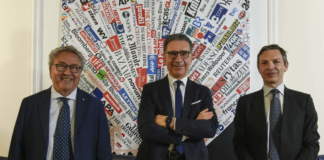 Da sx: Ruggero Lenti (presidente Assica), Antonio Forlini (presidente Unaitalia), Massimiliano Valerii (dg Censis)